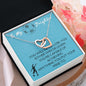 To My Daughter-Interlocking Hearts Necklace Gift Jewelry - dilibeads