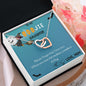 To My Daughter-Interlocking Hearts Necklace Gift Jewelry - dilibeads