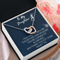To My Daughter-Interlocking Hearts Necklace Gift Jewelry - dilibeads