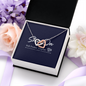 Interlocking Hearts Necklace Gift For Her Jewelry - dilibeads