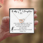 To My Daughter-Interlocking Hearts Necklace Gift Jewelry - dilibeads