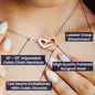 Interlocking Hearts Necklace Gift For Her Jewelry - dilibeads