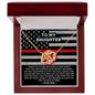 To My Daughter - Interlocking Hearts Necklace Gift From Firefighter Dad Jewelry - dilibeads