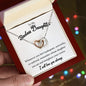 To My Badass Daughter - I Will Love You Always - Interlocking Hearts Necklace Jewelry - dilibeads