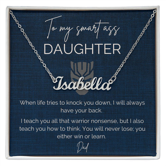 Custom Name Necklace, Gift Idea from Dad/Mom to Daughter, Daughter Christmas Gift, Black Panther helmet, black panther necklace