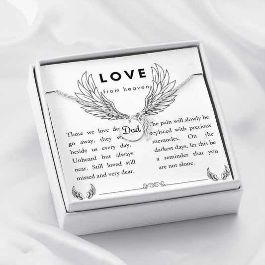 Dad Remembrance Necklace | Memorial Gifts for Loss of Father | Sympathy Message Loss of Father | Condolence Message Loss of Father | Grief Gift for Grieving Friend Gift for Loss of Father Jewelry - dilibeads