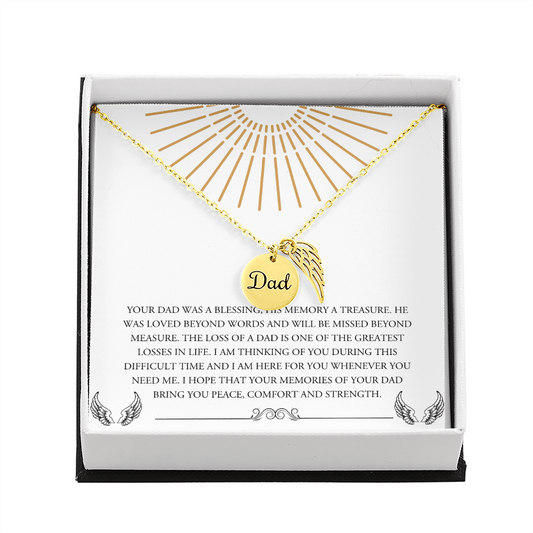 Sympathy Gift Loss of Father | Memorial Gift or a grief gift for grieving friend gift for loss of father | Memorial gifts for Loss of Father Jewelry - dilibeads