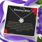Love Knot Zirconia Stone Necklace Anniversary Gift For Ten Years Jewelry - dilibeads