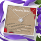 Love Knot Zirconia Stone Necklace Anniversary Gift For Wife 10 Years Jewelry - dilibeads