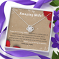Love Knot Zirconia Stone Necklace Anniversary Gift For Wife Ideas Jewelry - dilibeads
