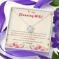 Love Knot Zirconia Stone Necklace Best 3rd Year Anniversary Gift For Wife Jewelry - dilibeads