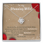 Love Knot Zirconia Stone Necklace Anniversary Gift For Wife 10 Years Jewelry - dilibeads
