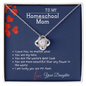homeschool mother gifts | Homeschool mom necklace | Make mother's day this year a memorable one | Gift for your mom | Gift for mom birthday Jewelry - dilibeads