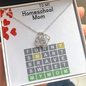 Wordle gift | Wordle Card | Homeschool mom gifts | Homeschool mom necklace | Wordle Gift for your mom | Gift for mom birthday Jewelry - dilibeads