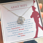 Greeting card and necklace for stunning army wife, army card, deployment card, missing you, i miss you card, military card, army greeting card, soldier card, army military card, i miss my soldier, marine miss you, army miss you, army wife necklace Jewelry - dilibeads
