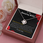 Love Knot Zirconia Stone Necklace Anniversary Gift For First Year Jewelry - dilibeads
