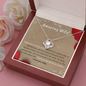 Love Knot Zirconia Stone Necklace Anniversary Gift For Wife Ideas Jewelry - dilibeads