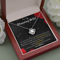 Love Knot Zirconia Stone Necklace Anniversary Gift For 7 Years Jewelry - dilibeads