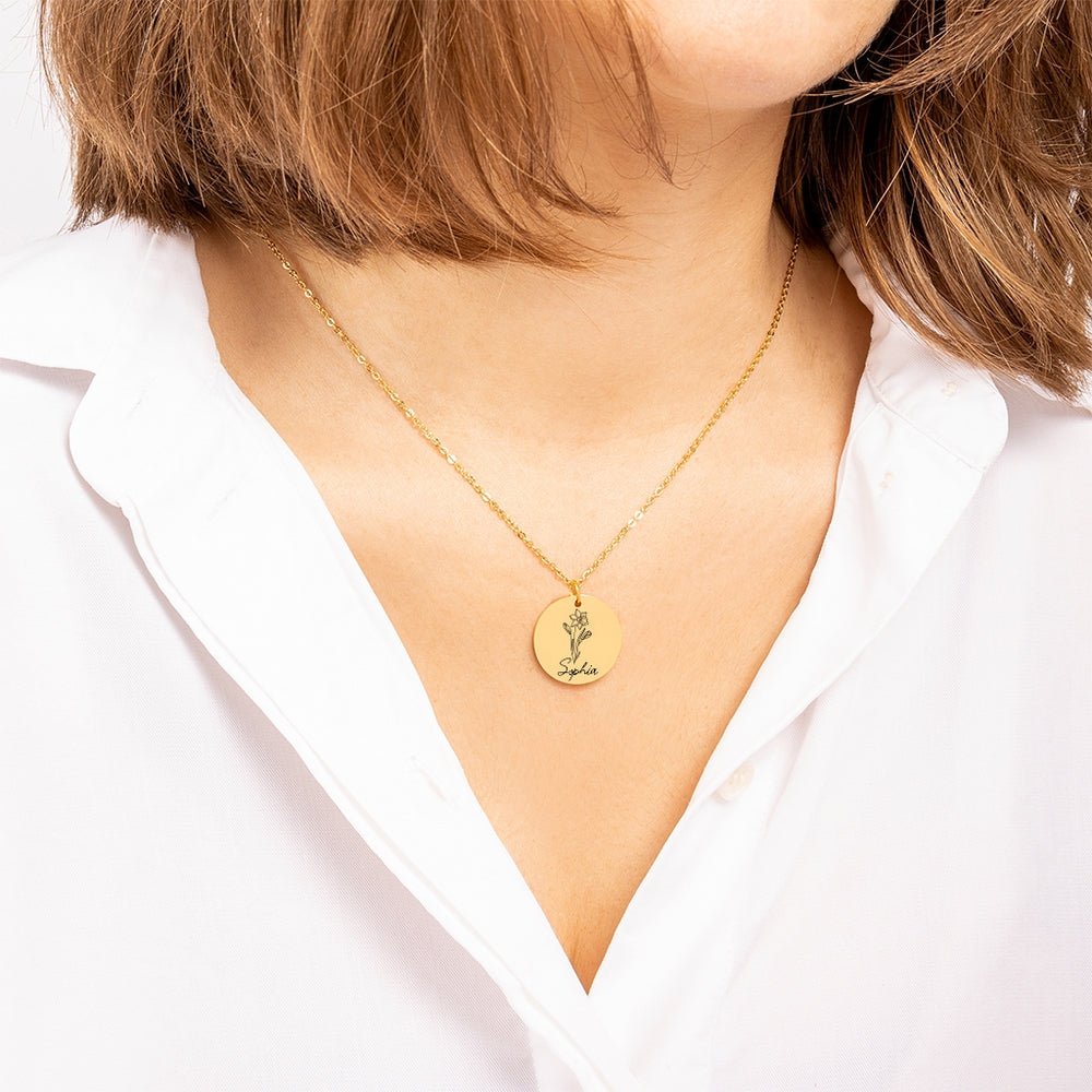 Birthday Gift | Personalized Gift | Mother'S Day Gift | Birth Flower Jewelry | Flower Necklace
