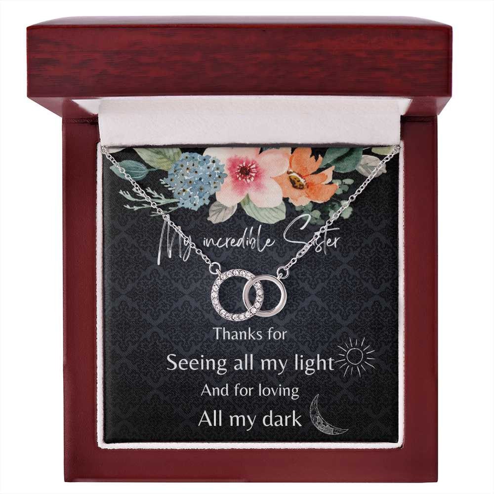 Sister gift from sister, gifts for sister in law, sister christmas gift, sister jewelry, sister wedding gifts, big sister gift, sister gifts