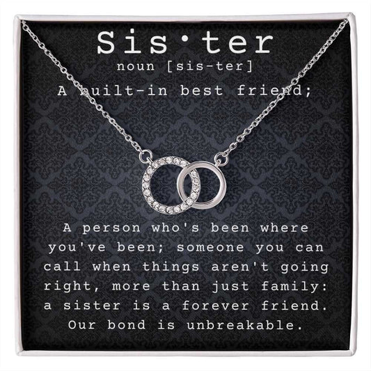 Sister gift from sister, gifts for sister in law, sister christmas gift, sister jewelry, sister wedding gifts, big sister gift, sister gifts