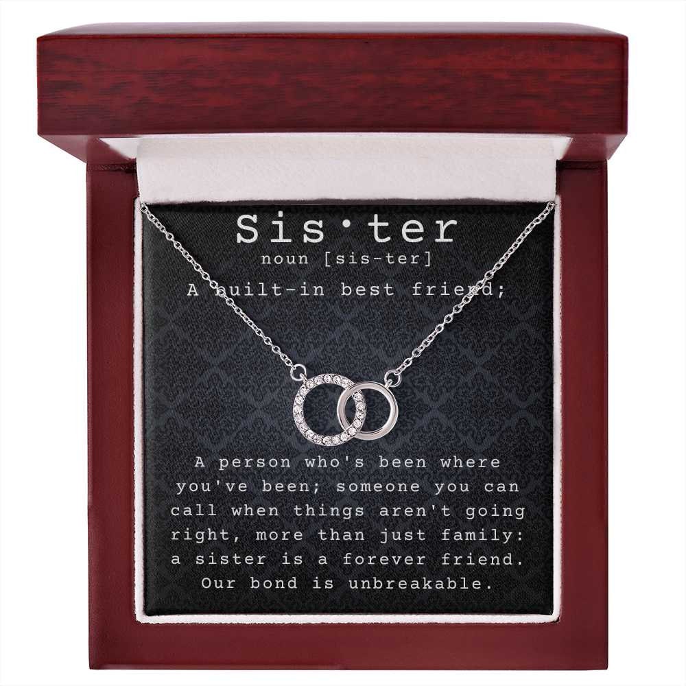 Sister gift from sister, gifts for sister in law, sister christmas gift, sister jewelry, sister wedding gifts, big sister gift, sister gifts