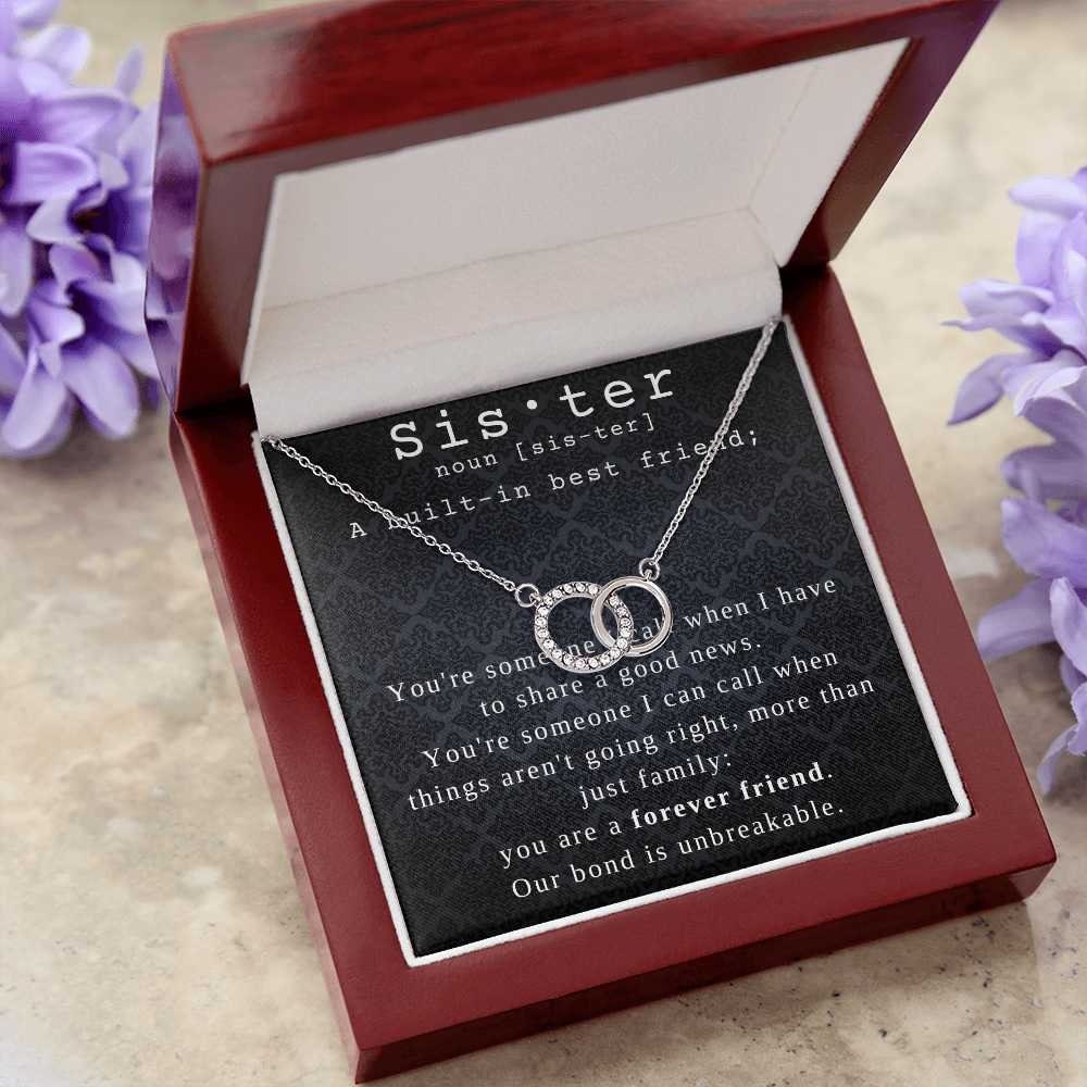 Sister gift from sister, gifts for sister in law, sister christmas gift, sister jewelry, sister wedding gifts, big sister gift, sister gifts
