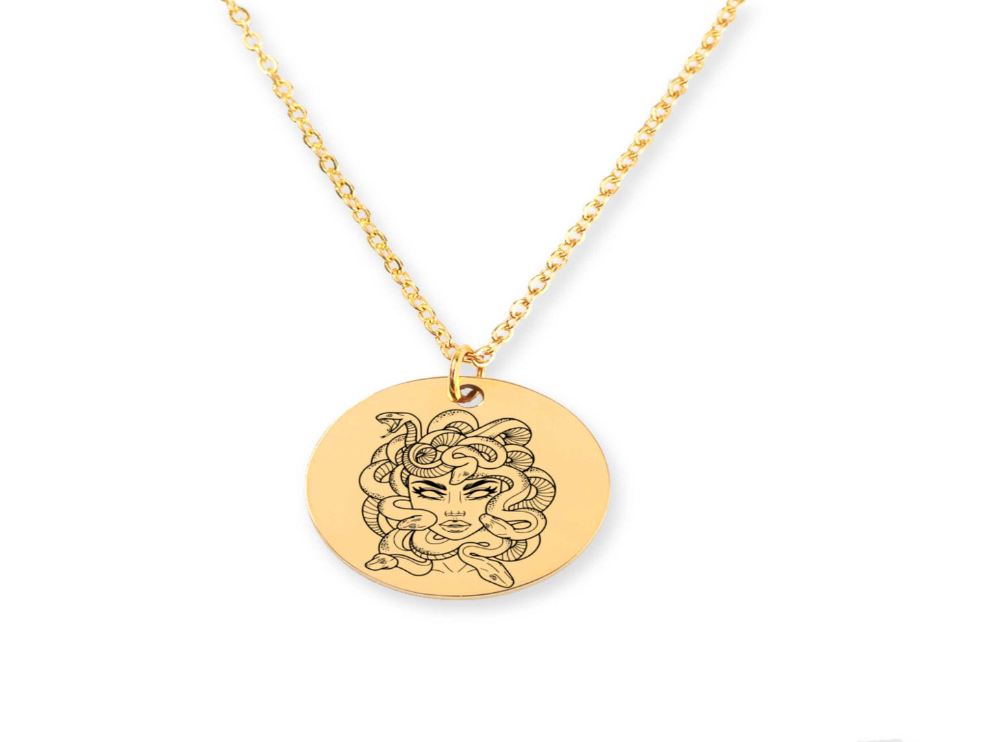 medusa necklace, snake necklace, medusa jewelry, greek mythology, greek necklace, mythology necklace, goth necklace, necklace gift