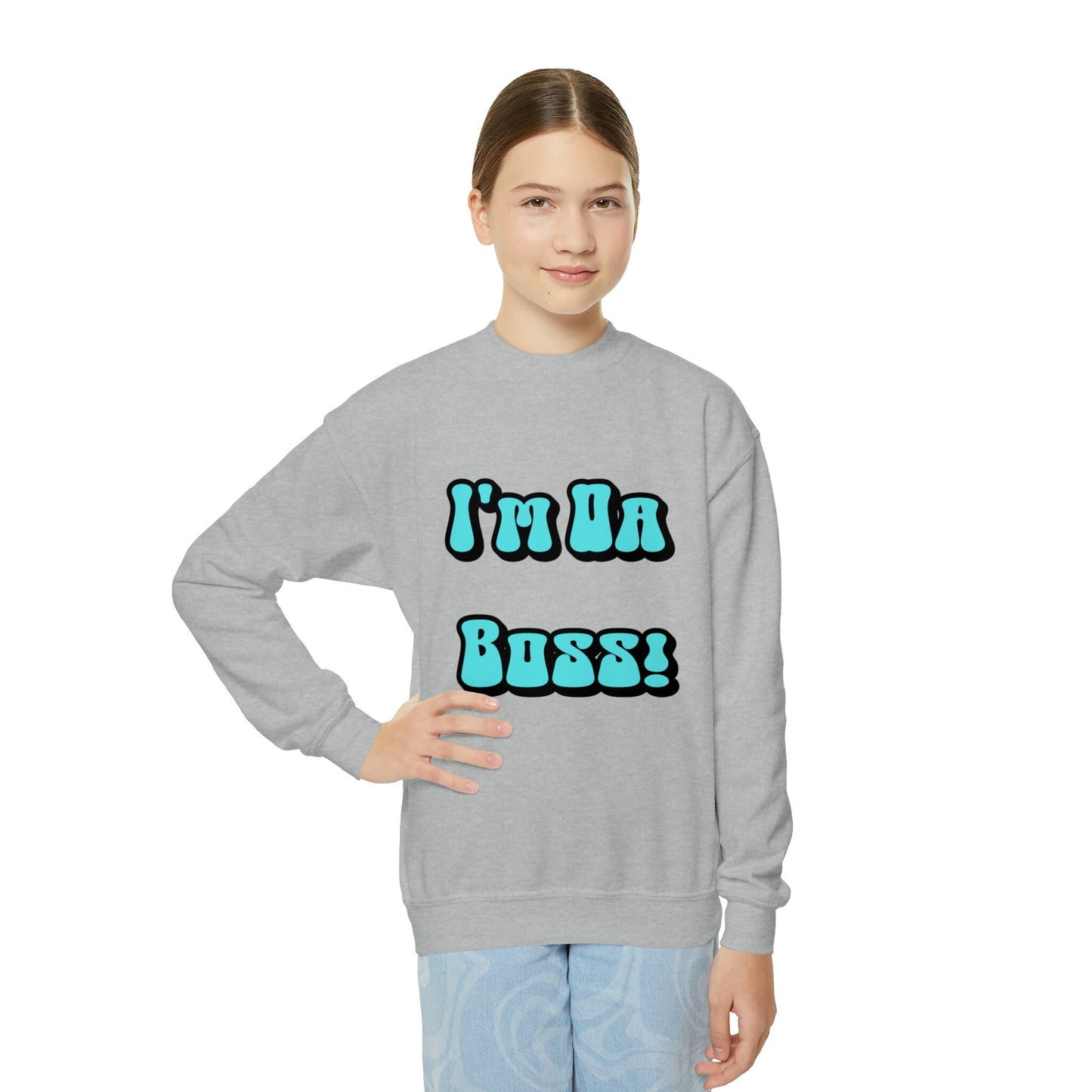 Kids Rule With This 'I Am The Boss' Crewneck Sweatshirt