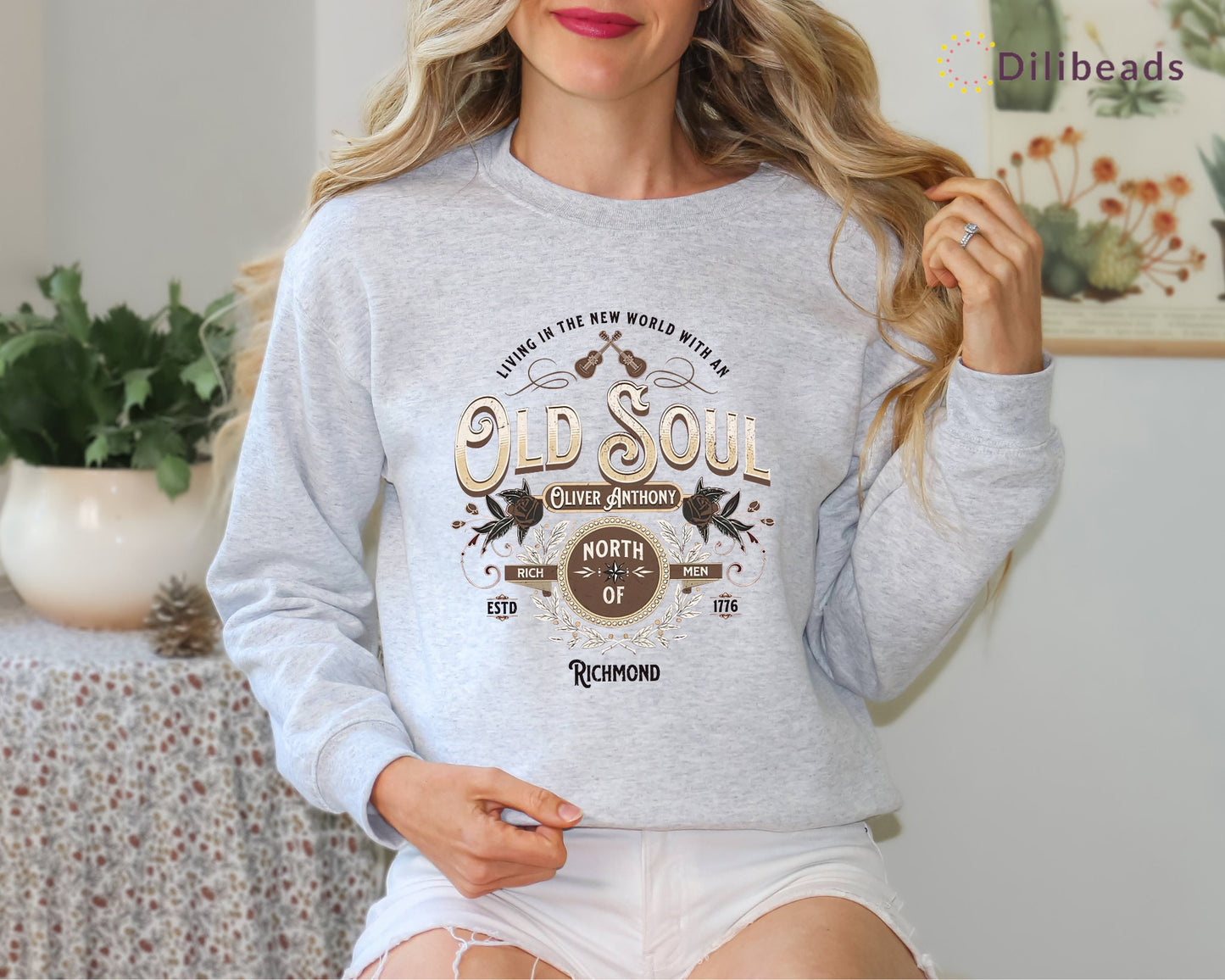 North of Richmond Old Soul Sweatshirt | New World With An Old Soul Hoodie | Rich Men North Of Richmond Sweatshirt |Oliver Anthony Song Shirt