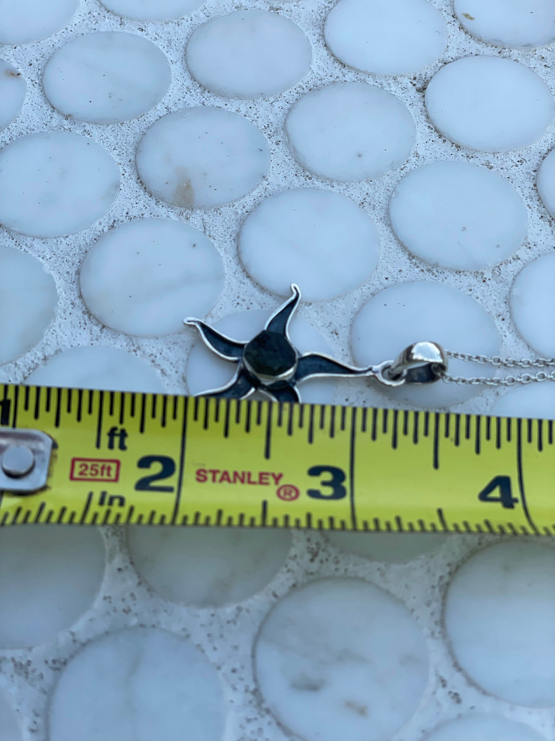 Natural Moldavite Green Aerolites Crystal Energy Stone Pendant in 925 Sterling Silver - dilibeads