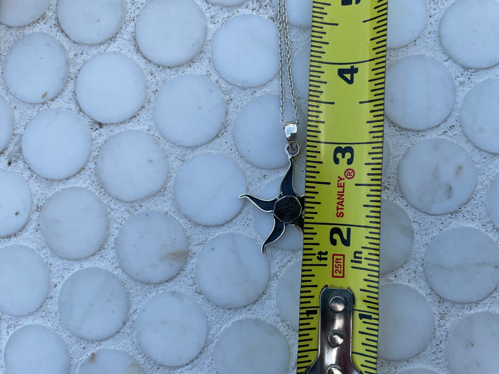 Natural Moldavite Green Aerolites Crystal Energy Stone Pendant in 925 Sterling Silver - dilibeads