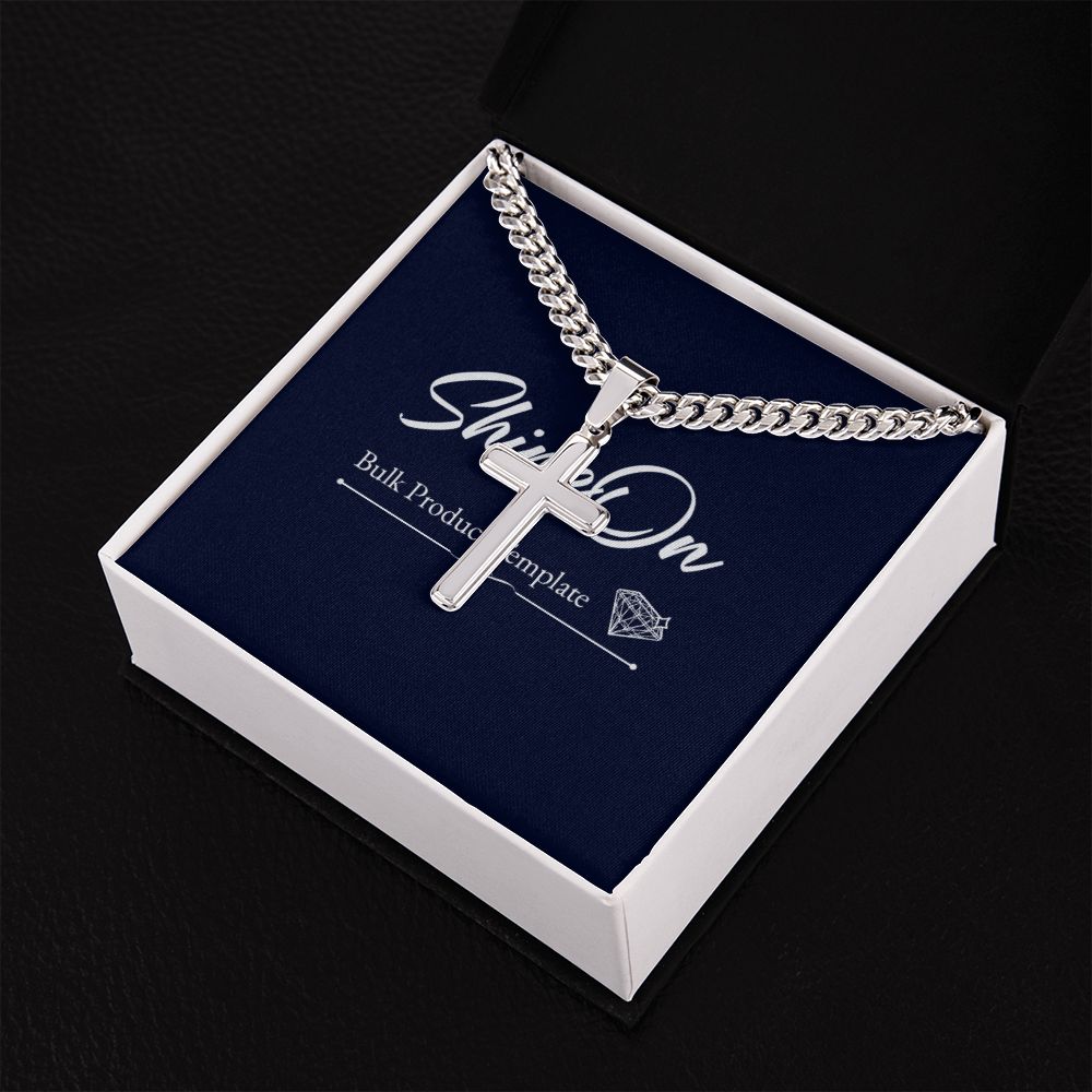 Personalized Cross Cuban Chain Necklace