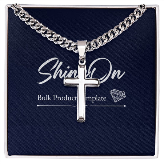 Personalized Cross Cuban Chain Necklace