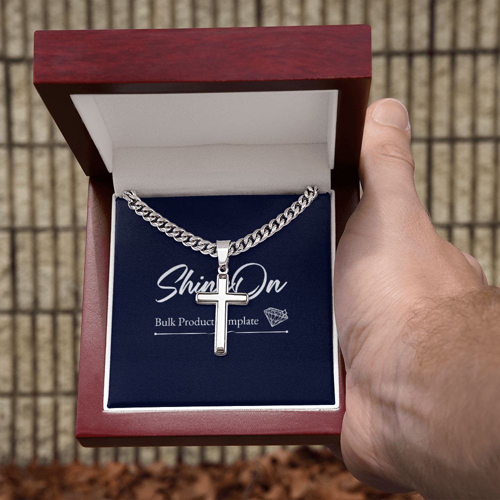 Personalized Cross Cuban Chain Necklace