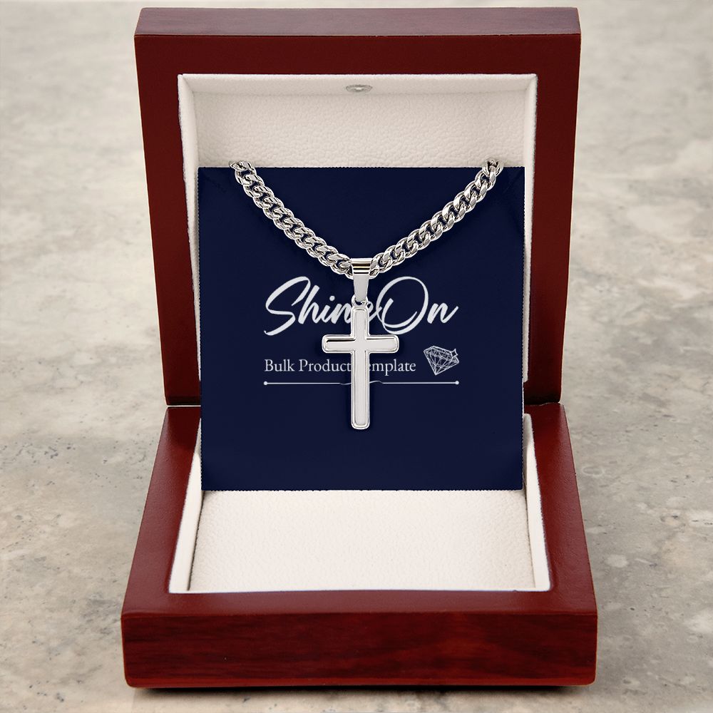 Personalized Cross Cuban Chain Necklace