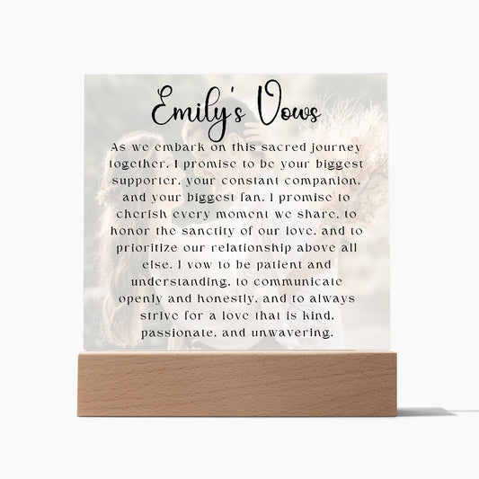 Say 'I Do' to This Stunning His and Hers Wedding Vows Wall Art: The Best 1st Anniversary Gift