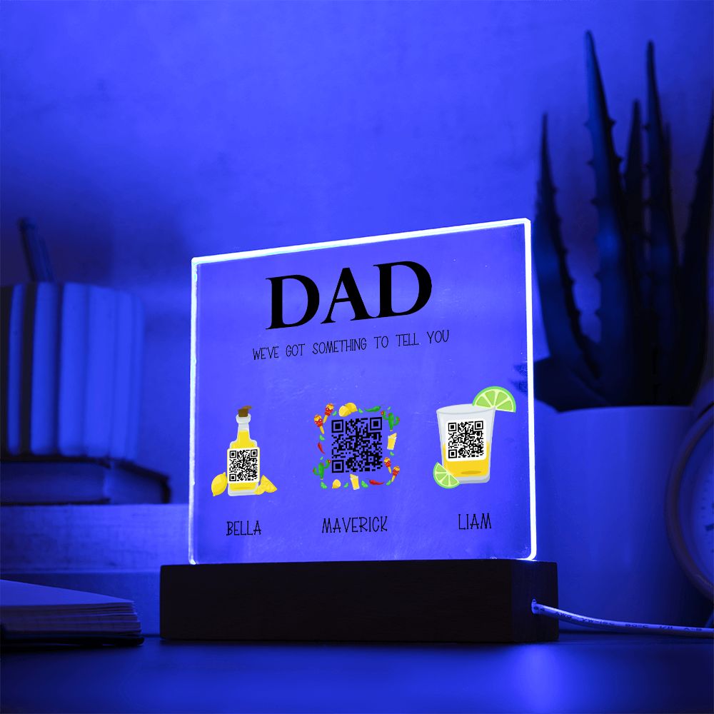 Personalized gifts, fathers day, father of the bride gift from daughter, song plaque custom, voice recording gift, cheer dad,bluey dad gift