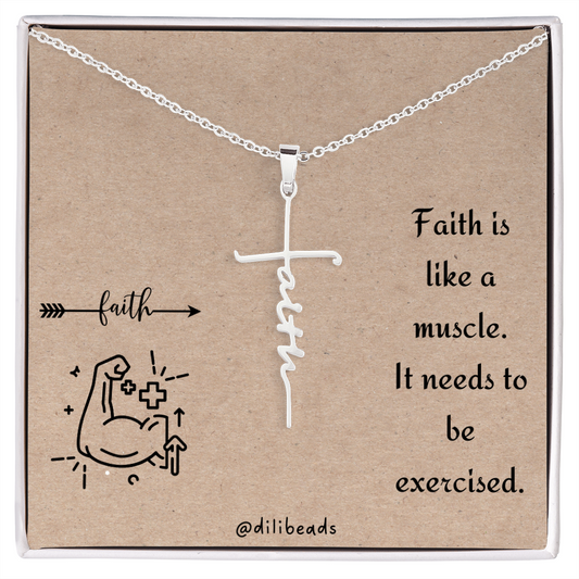 Faith Cross Necklace Gift Jewelry - dilibeads