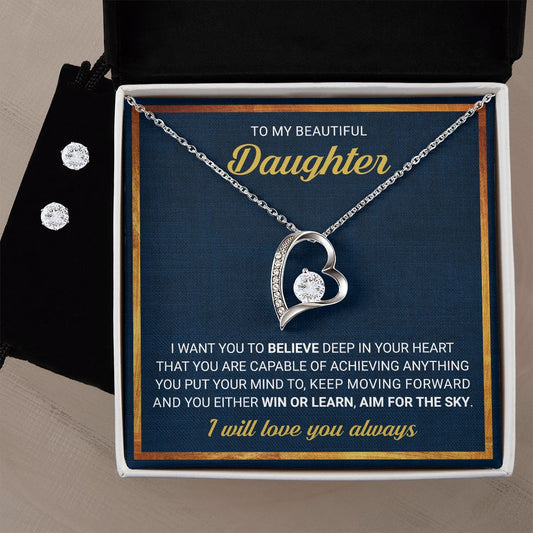 To My Beautiful Daughter - Forever Love Necklace Gift Jewelry - dilibeads