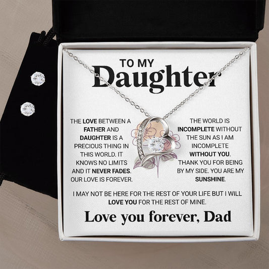 To My Daughter - The Love Between A Father And Daughter Jewelry - dilibeads
