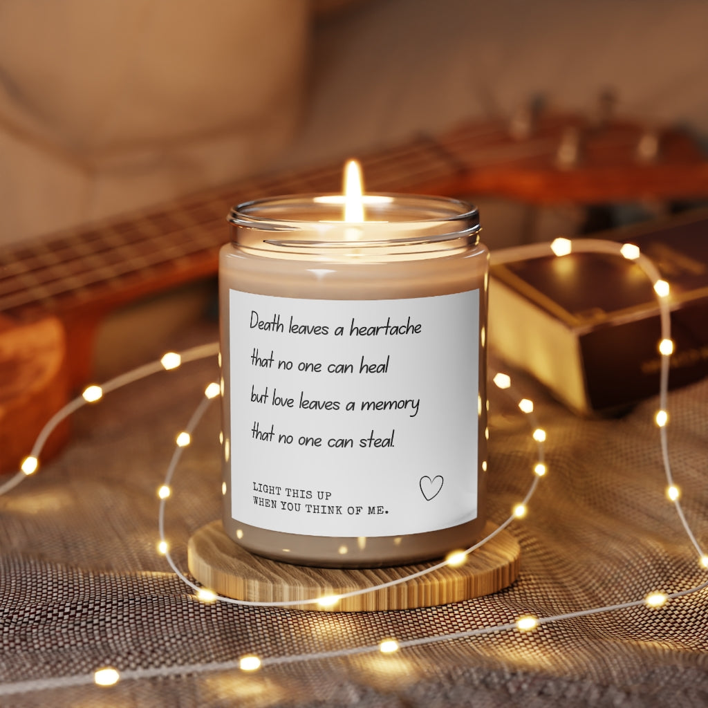Memorial Gift or a grief gift for grieving friend gift for loss of father, Sympathy Gift Loss of Father, Memorial gifts for Loss of Father, Remembrance gift, Funeral quotes, Sympathy quotes, Memories quotes on a scented candle Home Decor - dilibeads