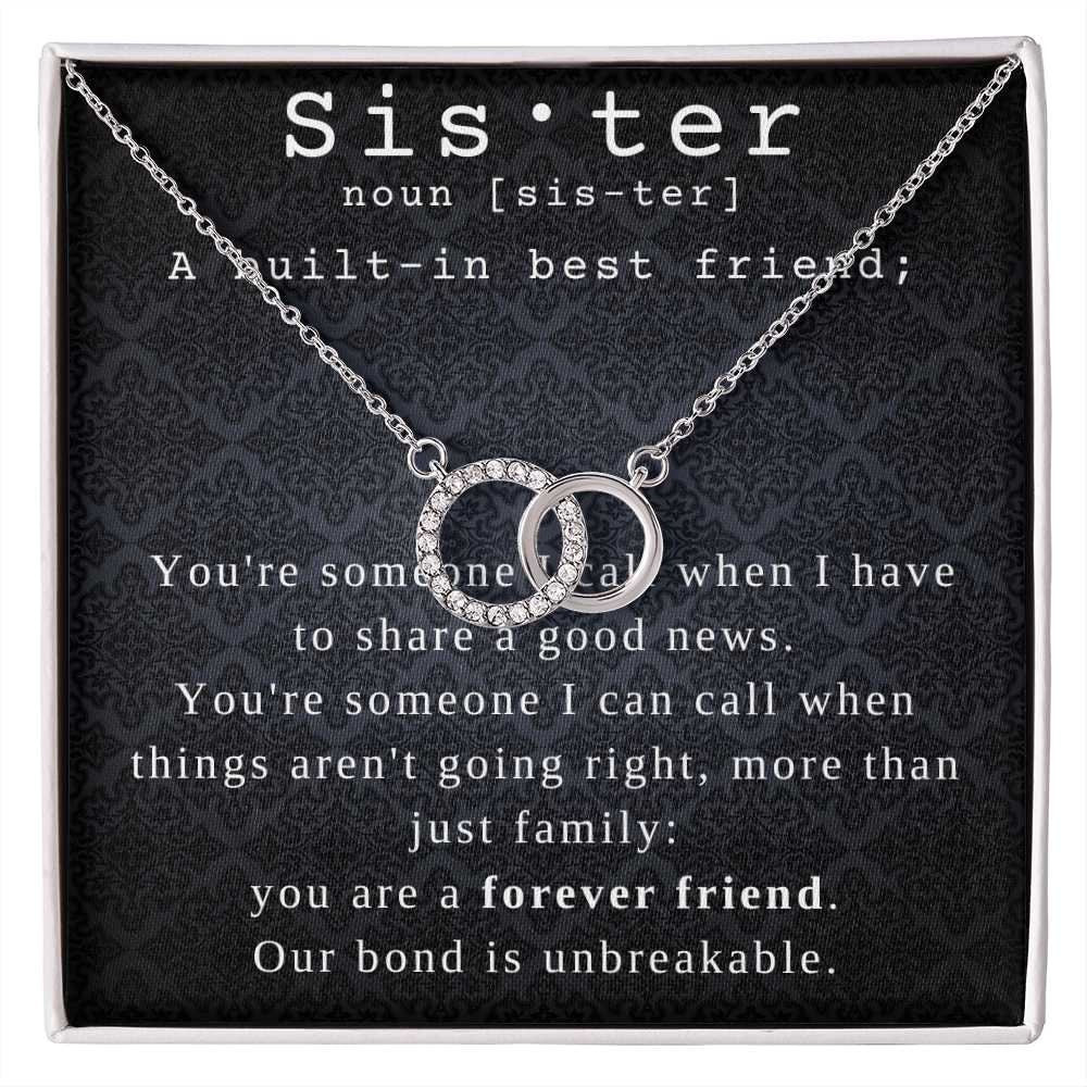 Sister gift from sister, gifts for sister in law, sister christmas gift, sister jewelry, sister wedding gifts, big sister gift, sister gifts