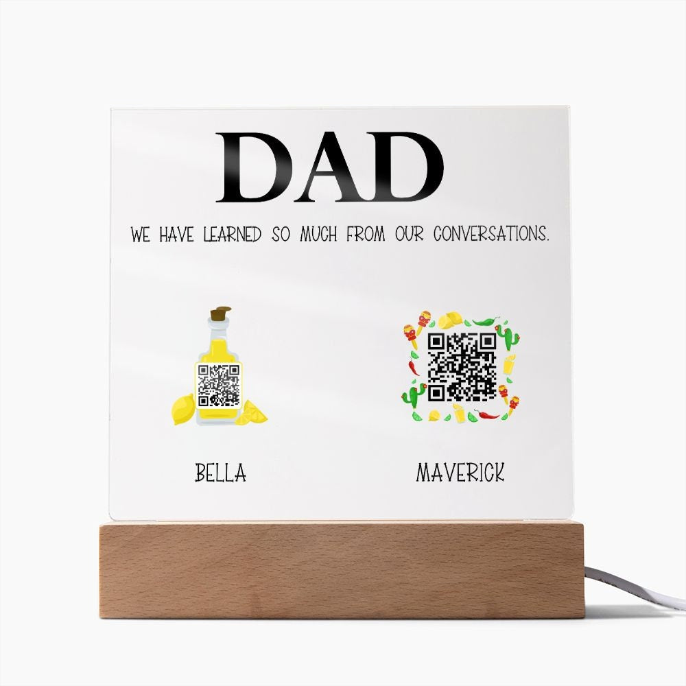 Personalized Father's Day Gift from Daughter: Customized Song Plaque with Voice Recording