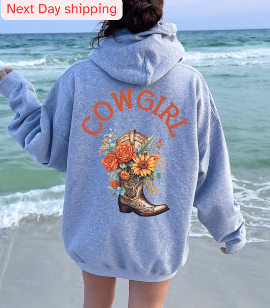 Cowgirl Boots Hoodie, Country Concert Sweatshirt, Western Graphic Hoodie for Women