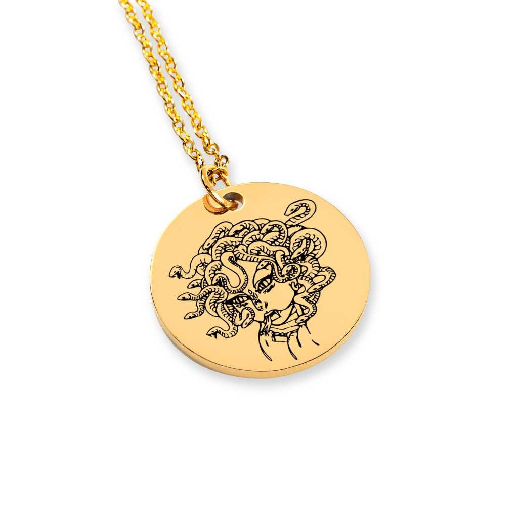 medusa necklace, snake necklace, medusa jewelry, greek mythology, greek necklace, mythology necklace, goth necklace, jewelry gift