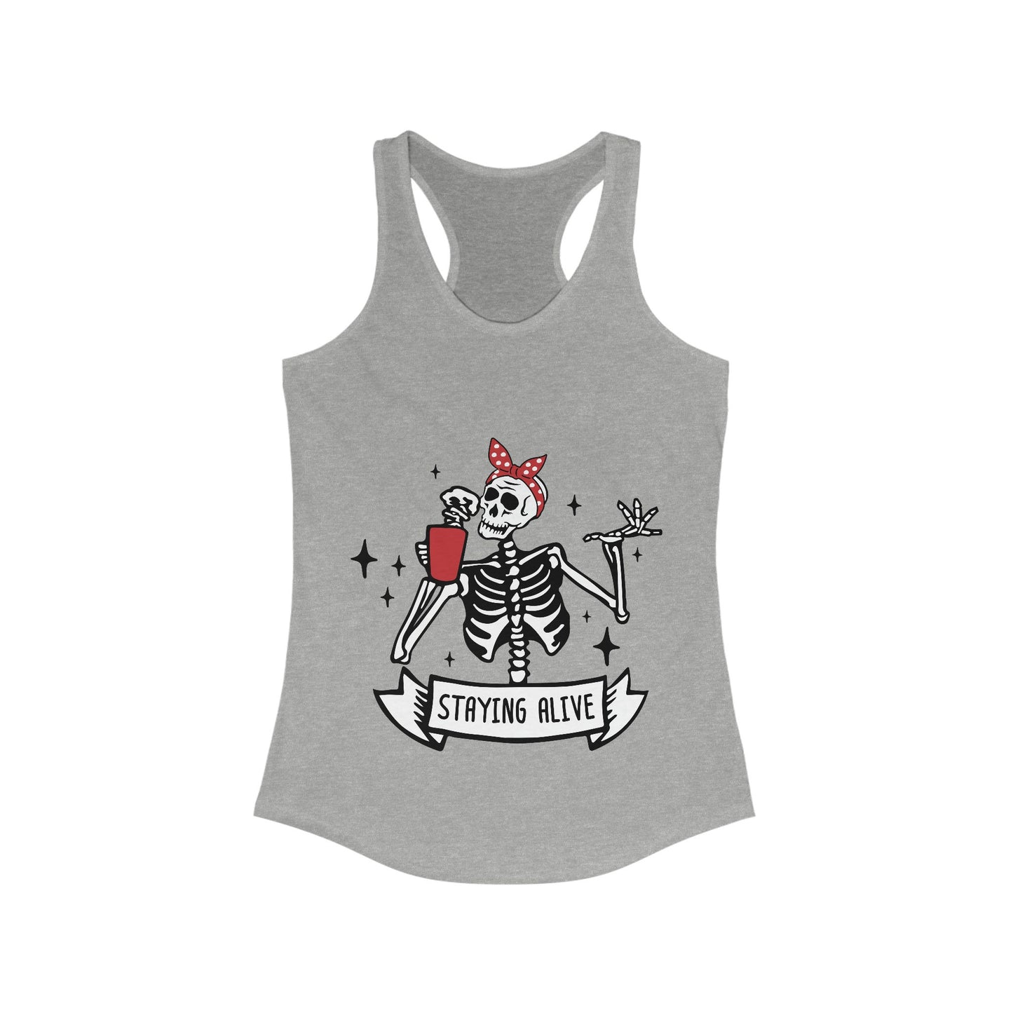 Stay Caffeinated in Style: Women's Ideal Racerback Tank for Coffee Lovers!