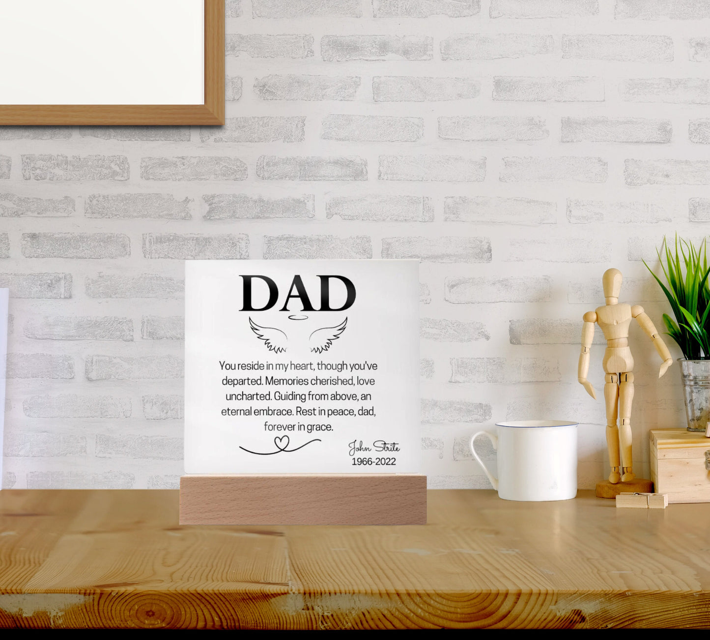 Loss Of Father | Memorial Frame | In Loving Memory | Father Bereavement Gift | Loss Of Dad | Dad Memorial Journal | Sympathy Gift| Keepsake