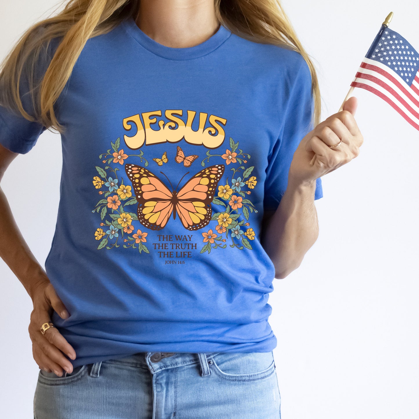 Boho Christian Shirts Christian TShirts Bible Verse Shirt Trendy Christians T Shirts Jesus Apparel Jesus is the way the truth and the life