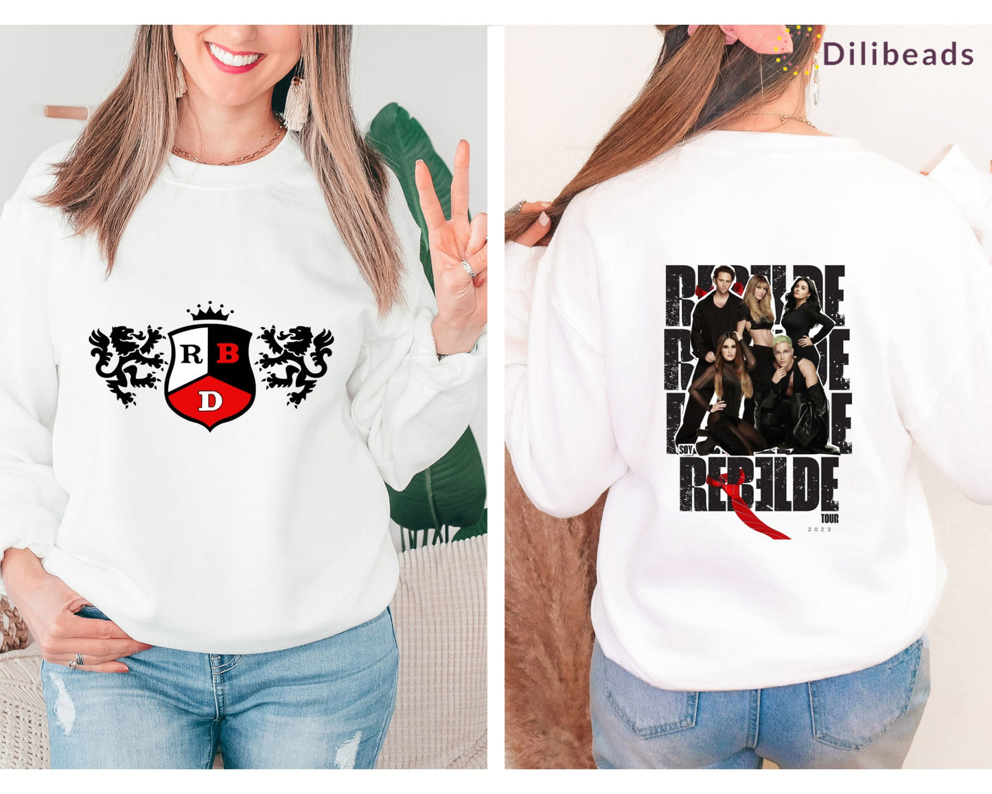 Rebelde Logo Sweatshirt | Rebelde Merch |Rebelde Shirt | Rebelde Patch | Rebelde Clothing | RBD Gift | Best Christmas Gift for Rebelde Fans